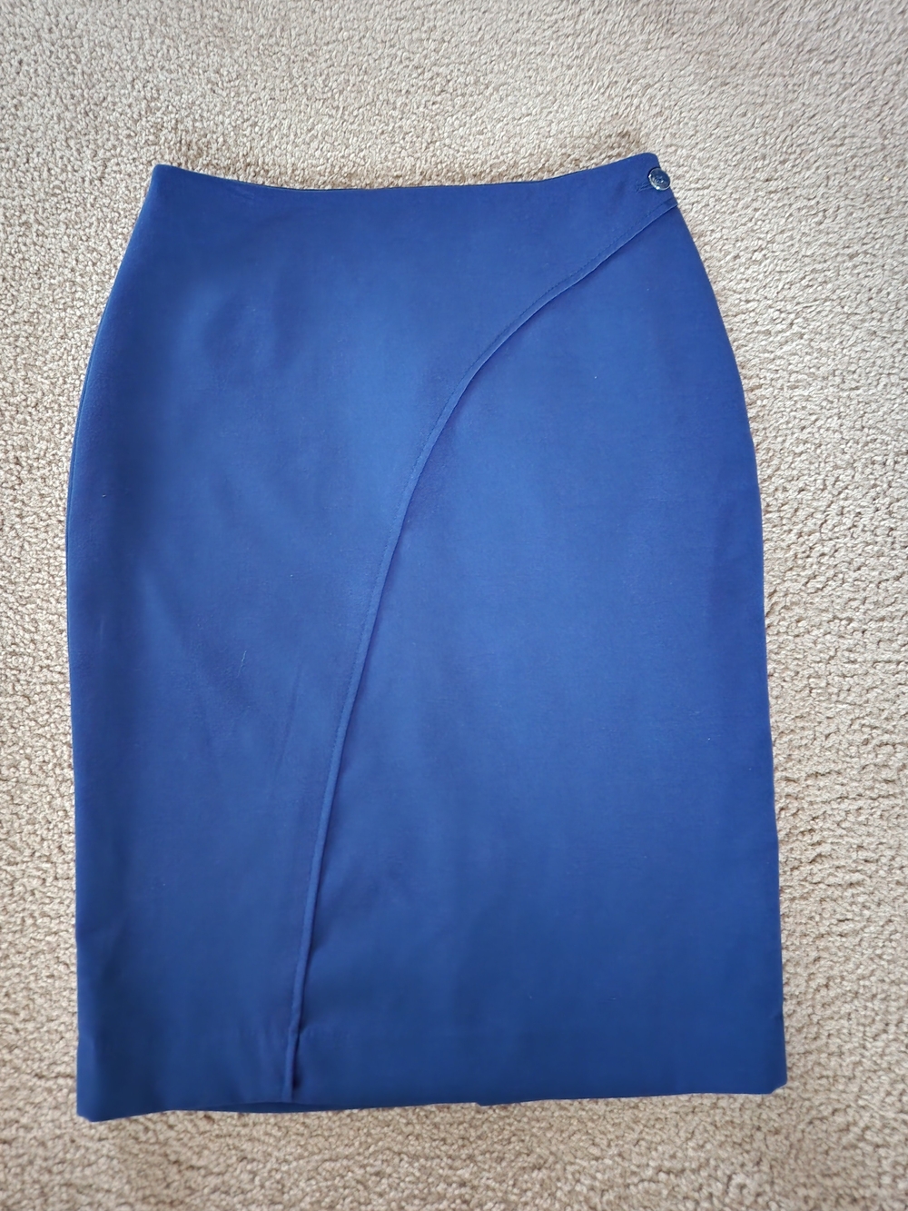 The Limited Royal Blue Wrap-Detail Pencil Skirt